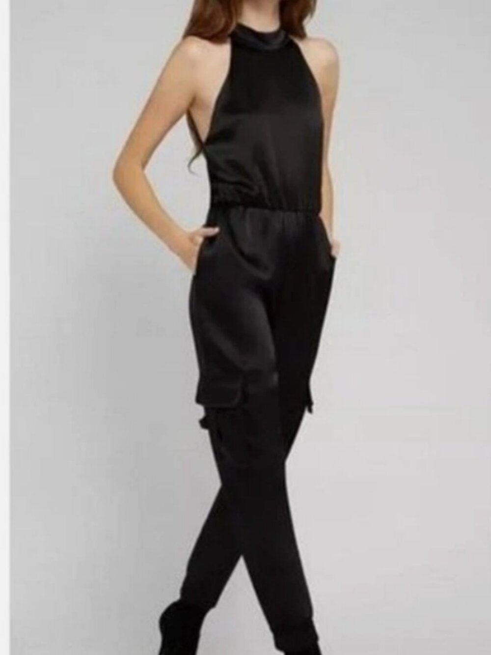 ALICE + OLIVIA Dede Cargo Jumpsuit Sz S